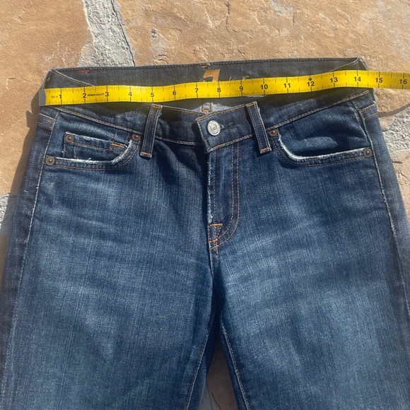 7 For All Mankind Womens Indigo Wash Bootcut Jeans (Size 25) - Picture 5 of 9